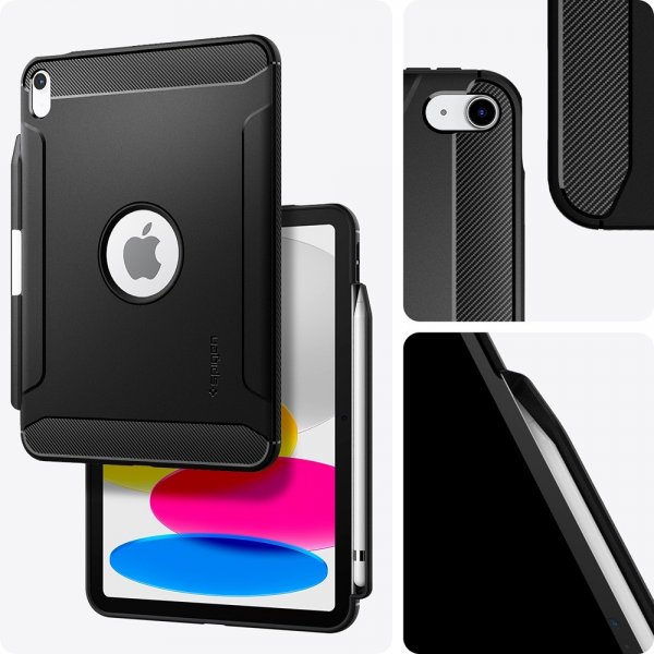Spigen iPad 10.9 (gen 10)/iPad 11 (A16) Skal Rugged Armor Matte Black