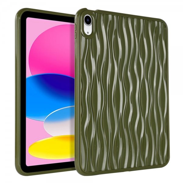iPad 10.9 (gen 10)/iPad 11 (A16) Skal Vågtextur Grön