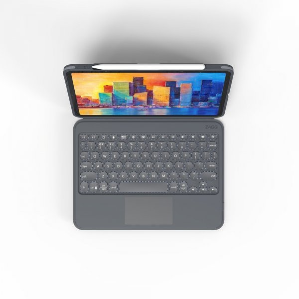 ZAGG iPad Air 10.9/iPad Pro 11 Fodral med tangentbord Pro Keys Trackpad Nordic Charcoal