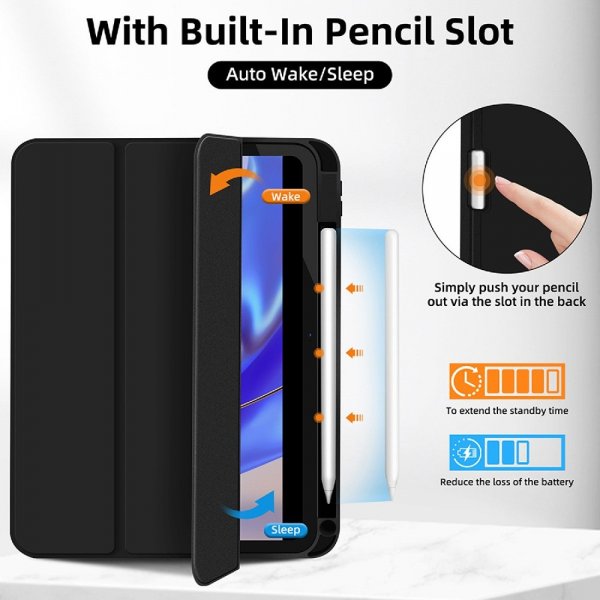 4smarts iPad Air 11 (M2/M3/M4)/iPad Pro 11 (gen 2/3/4) Fodral Folio Case Basic Svart