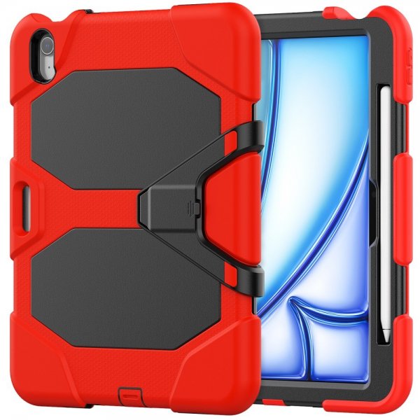 iPad Air 11 (M2/M3/M4) Skal Heavy Duty Armor Röd