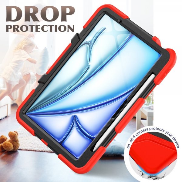 iPad Air 11 (M2/M3/M4) Skal Heavy Duty Armor Röd