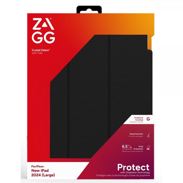 ZAGG iPad Air 13 (M2/M3) Fodral Crystal Palace Folio Svart Transparent