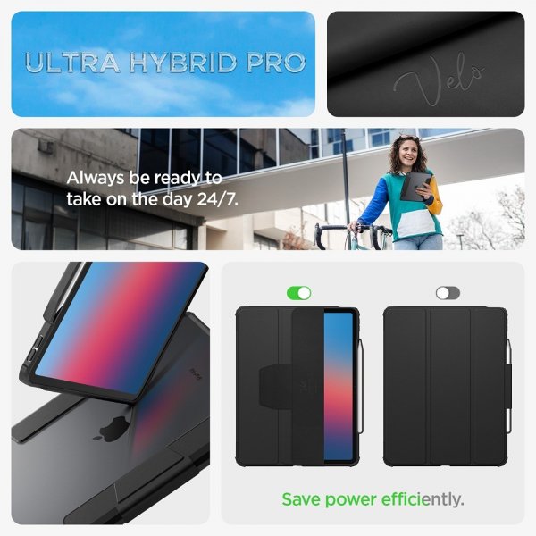Spigen iPad Air 13 (M2/M3/M4) Fodral Ultra Hybrid Pro Svart