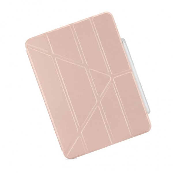 Pipetto iPad Air 13 (M2/M3/M4) Fodral Origami No3 Pencil Case Metallic Rosa
