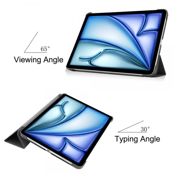 iPad Air 13 (M2/M3/M4) Fodral Trifold Svart
