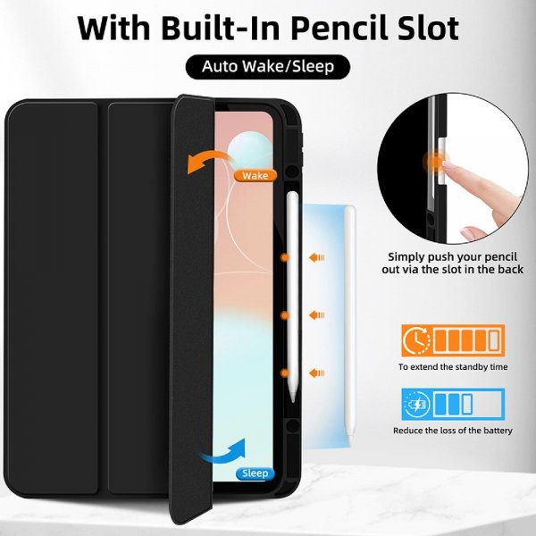4smarts iPad Air 13 (M2/M3/M4) Fodral Folio Case Basic Svart