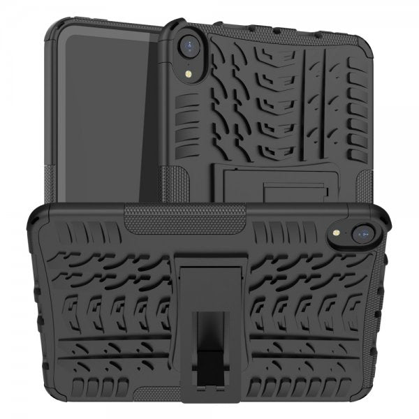 iPad mini (gen 6)/iPad mini (A17 Pro) Skal Däckmönster Stativfunktion Svart