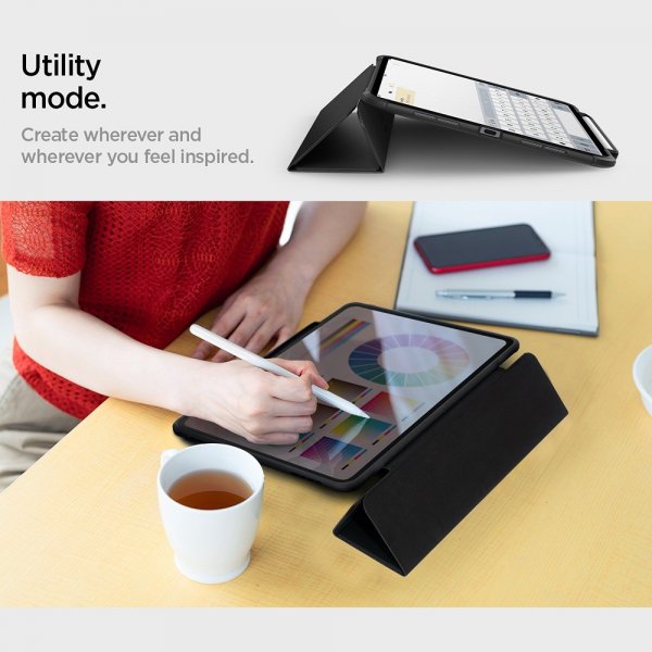 Spigen iPad Pro 11 (M4/M5) Fodral Rugged Armor Pro Svart