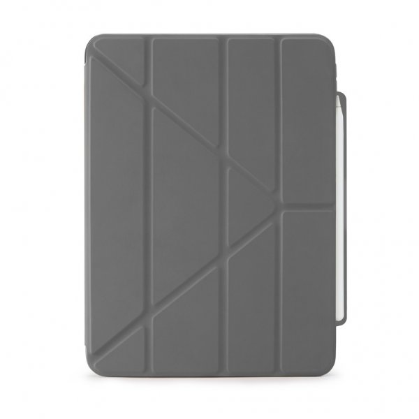 Pipetto iPad Pro 11 (M4/M5) Fodral Origami No3 Pencil Case Grå