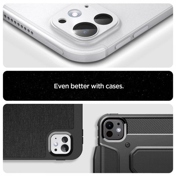Spigen iPad Pro 11 (M4/M5)/iPad Pro 13 (M4/M5) Kameraskydd Glas.tR EZ Fit Optik Metal Silver