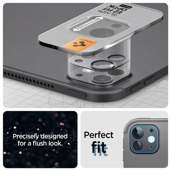 Spigen iPad Pro 11 (M4/M5)/iPad Pro 13 (M4/M5) Kameraskydd Glas.tR EZ Fit Optik Metal Space Black