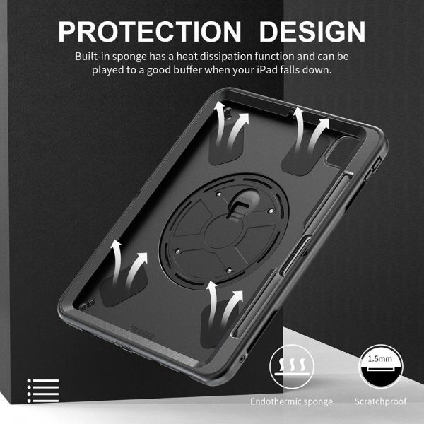 4smarts iPad Pro 11 (M4/M5) Skal Rugged Case Grip Svart