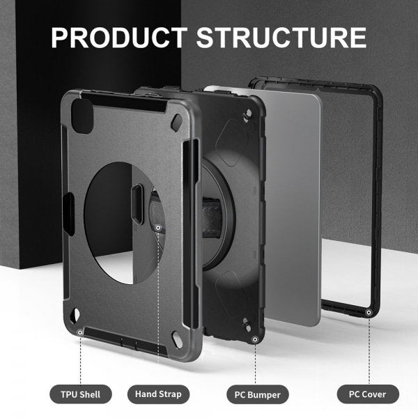 4smarts iPad Pro 11 (M4/M5) Skal Rugged Case Grip Svart