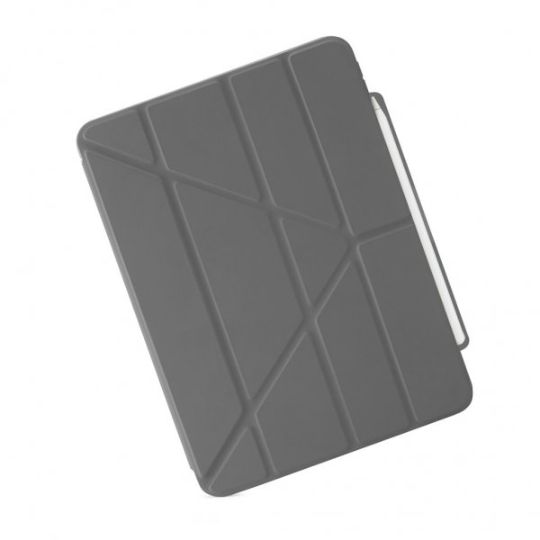 Pipetto iPad Pro 13 (M4/M5) Fodral Origami No3 Pencil Case Grå