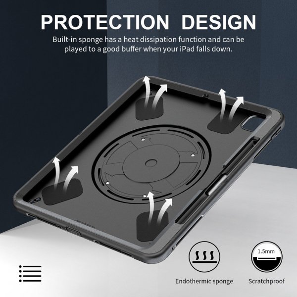 4smarts iPad Pro 13 (M4/M5) Skal Rugged Case Grip Svart