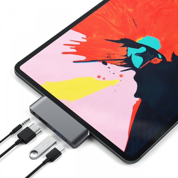 Satechi iPad Pro Multifunktionsadapter Space Gray