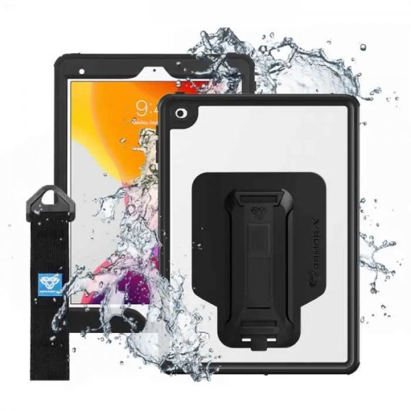 Armor-X iPad 10.2 (gen 7/8/9) Skal Waterproof case Svart Transparent
