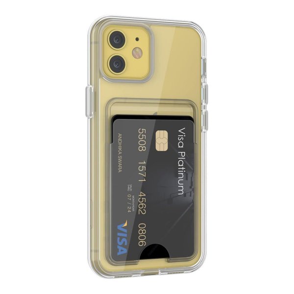 Rvelon iPhone 11 Skal Korthållare Transparent