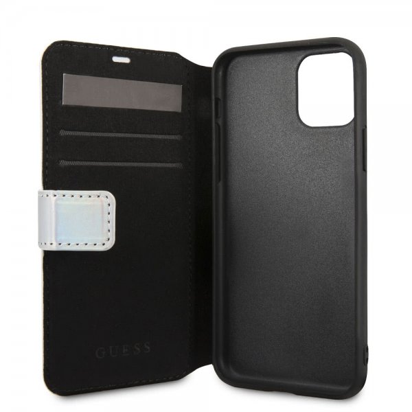 Guess iPhone 11 Pro Max Fodral Iridescent Cover Silver