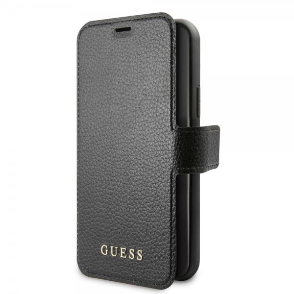 Guess iPhone 11 Pro Max Fodral Lädertextur Svart