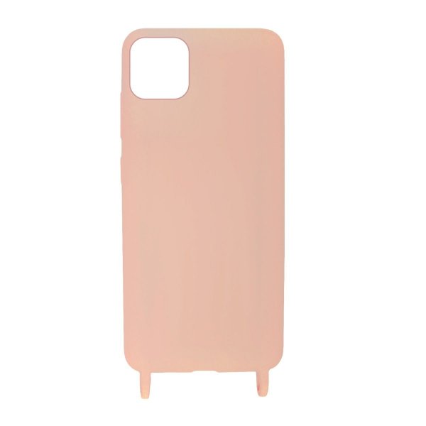 iPhone 11 Pro Max Skal Silikon med Halsband Rosa