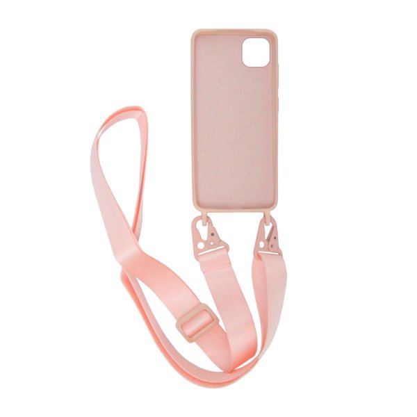 iPhone 11 Pro Max Skal Silikon med Halsband Rosa