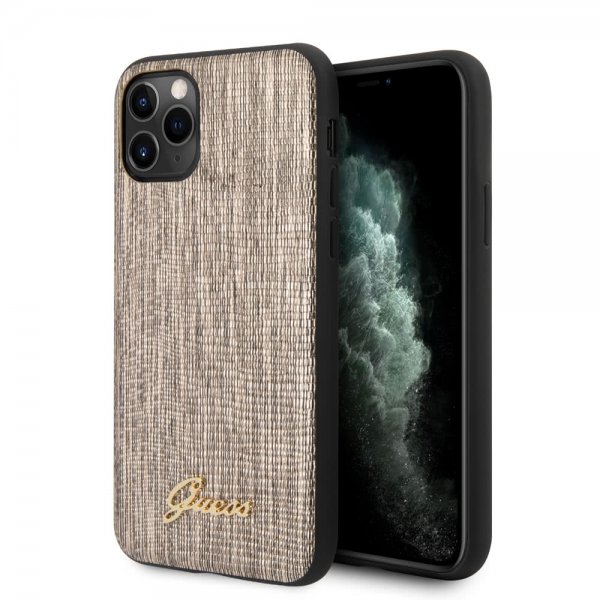 Guess iPhone 11 Pro Max Skal Lizard Guld