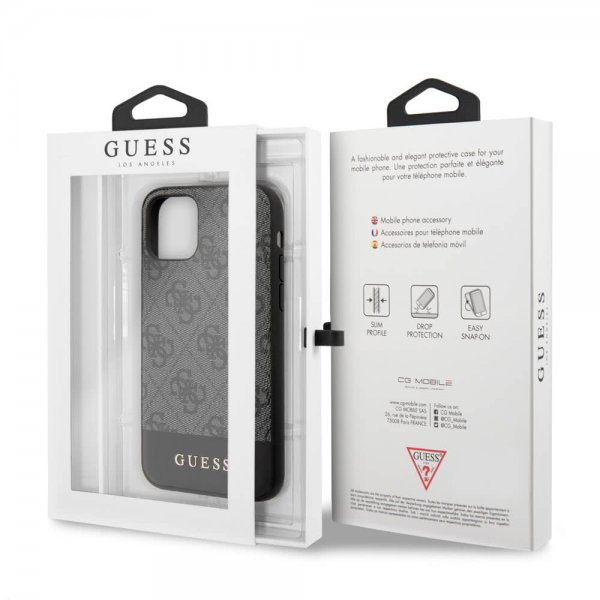 Guess iPhone 11 Pro Max Skal Stripe Cover Grå