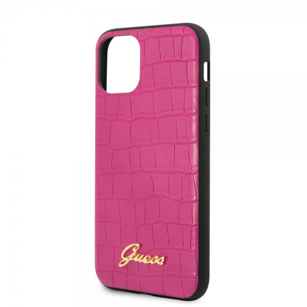 Guess iPhone 11 Pro Skal Croco Rosa