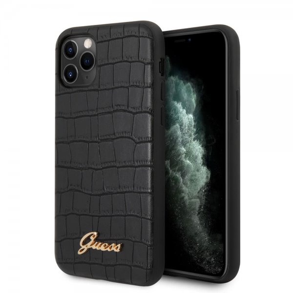 Guess iPhone 11 Pro Skal Croco Svart