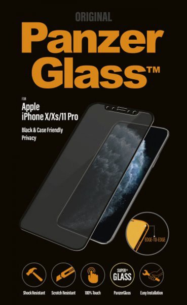 PanzerGlass iPhone X/Xs/11 Pro Skärmskydd CaseFriendly Privacy