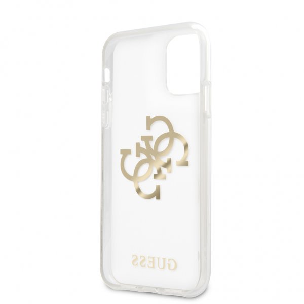 Guess iPhone 11 Skal 4G Logo Guld Klar