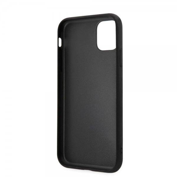 Guess iPhone 11 Skal Double Cardslot Metal Triangle Svart