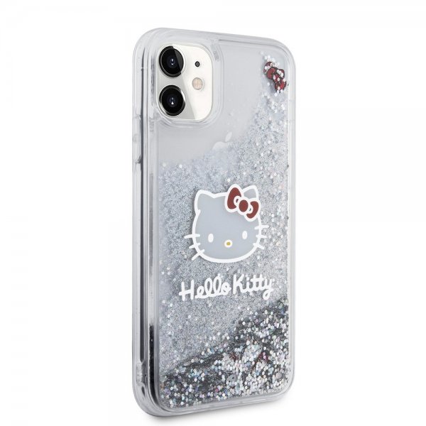 Hello Kitty iPhone 11 Skal Liquid Glitter Translucent