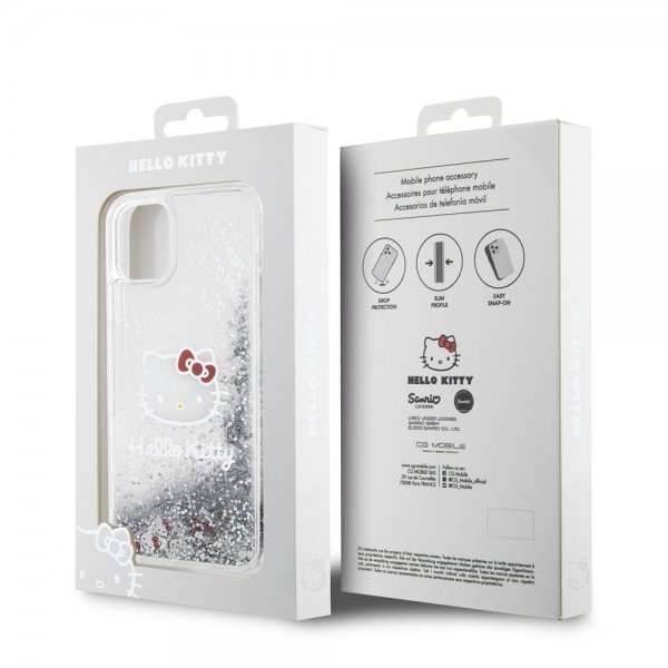 Hello Kitty iPhone 11 Skal Liquid Glitter Translucent