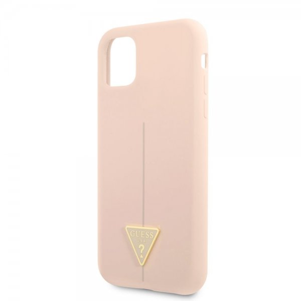 Guess iPhone 11 Skal Metal Triangle Rosa