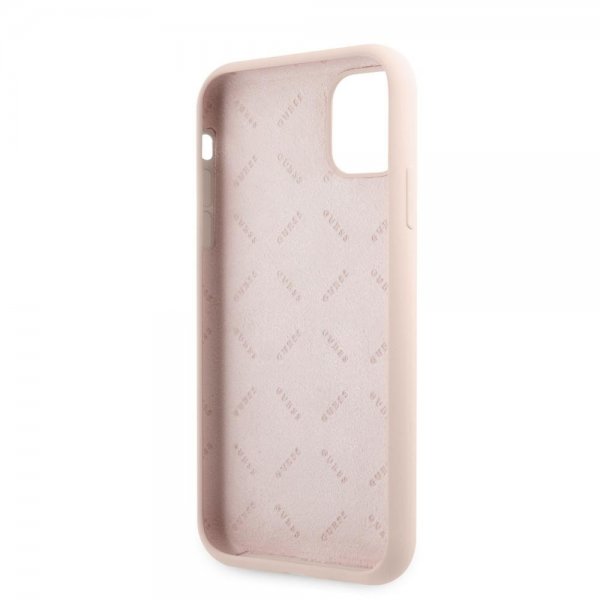 Guess iPhone 11 Skal Metal Triangle Rosa