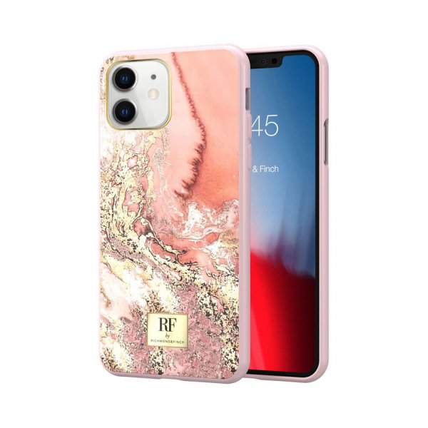 Richmond & Finch iPhone 11 Skal Pink Marble Gold