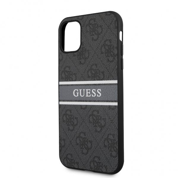 Guess iPhone 11 Skal Printed Stripe Grå