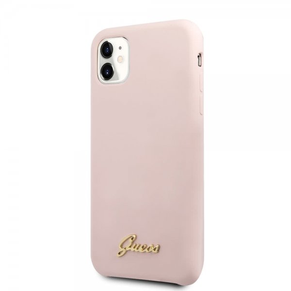 Guess iPhone 11 Skal Silicone Cover Vintage Rosa