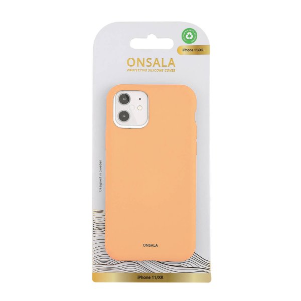 Onsala iPhone 11 Skal Silikonkänsla Apricot