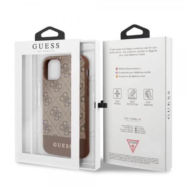 Guess iPhone 11 Skal Stripe Cover Brun