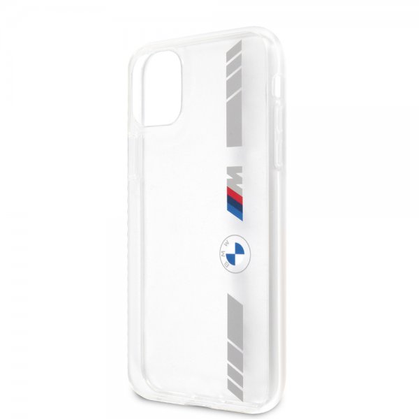 BMW iPhone 11 Skal Stripes Silver Transparent