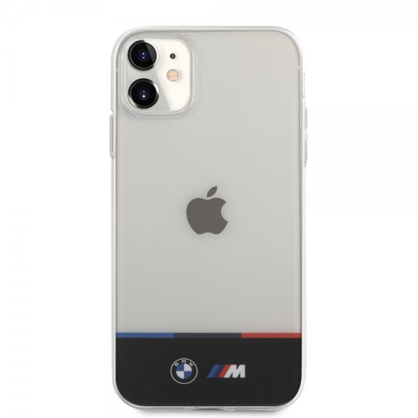 BMW iPhone 11 Skal Tricolor Stripe Transparent
