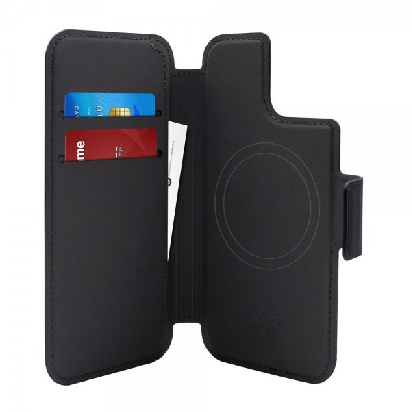 Puro iPhone 12/12 Pro/13/14/15 Fodral MagSafe Folio Svart