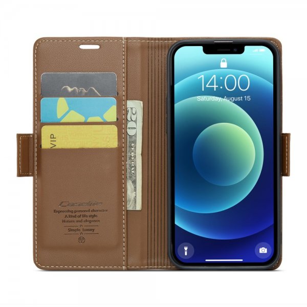 CaseMe iPhone 12/iPhone 12 Pro Fodral 023 Series Brun