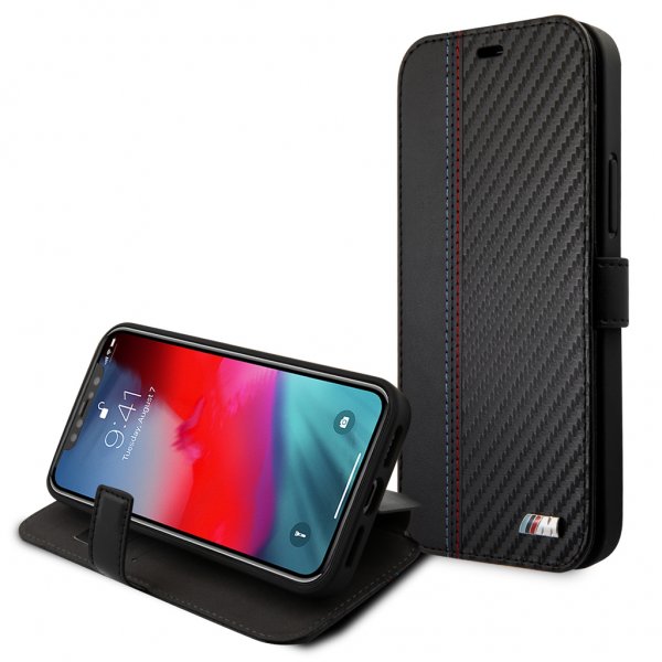 BMW iPhone 12/iPhone 12 Pro Fodral Dynamic Carbon Svart