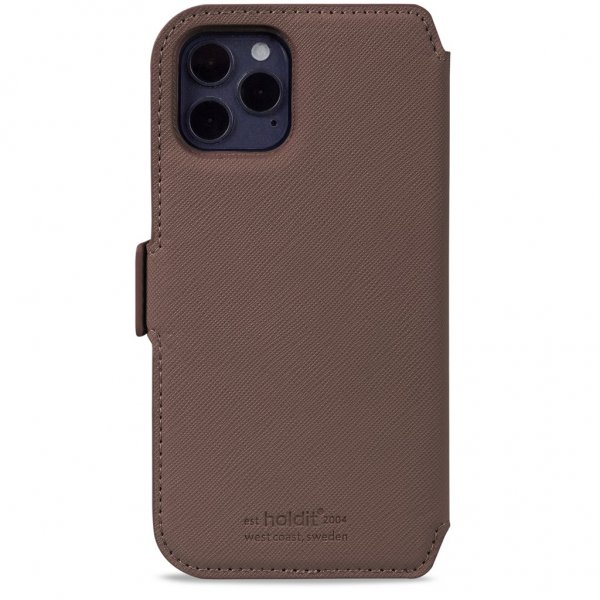 holdit iPhone 12/iPhone 12 Pro Fodral Wallet Case Magnet Stockholm Dark Brown
