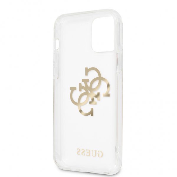 Guess iPhone 12/iPhone 12 Pro Skal 4G Logo Guld Klar